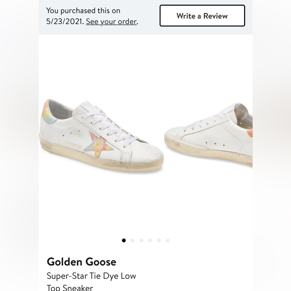 Golden Goose Superstar size37 tie-dye low top